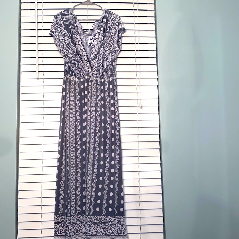 White and Grey Dress